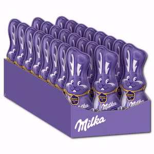 Milka Schmunzelhase Vollmilch, Osterhase, 24 Stück je 45g Bild 1