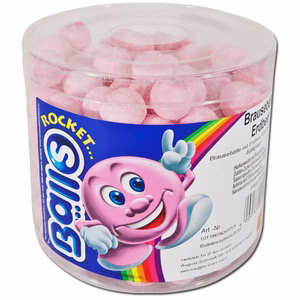 Brausebälle Erdbeer fruchtig sauer, 200 Stück Brausebälle Erdbeer fruchtig sauer, 200 Stück Bild 1