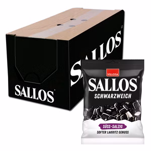 Sallos Schwarzweich Süss-salzig, Lakritz, 20 Beutel je 200g Sallos Schwarzweich Süss-salzig, Lakritz, 20 Beutel je 200g Bild 1