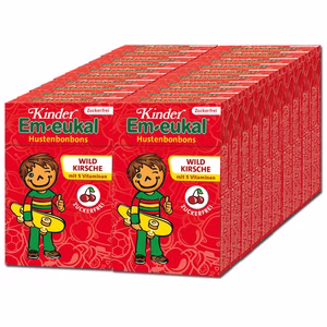 Em-eukal Kinder Minis Wildkirsche Bonbon, zuckerfrei, 20 Boxen je 40g Bild 1
