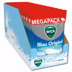 Wick Blau Original Megapack, Hals-Bonbon, 12 Beutel je 144g Bild 1
