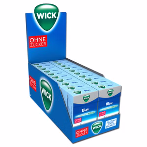 Wick Blau Halsbonbon ohne Zucker 20 Packungen je 46g Bild 1