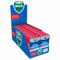 Wick Kirsche & Menthol ohne Zucker 20 Packungen je 46g Wick Kirsche & Menthol ohne Zucker 20 Packungen je 46g Bild 1