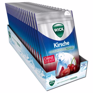 Wick Kirsche & Eukalyptus ohne Zucker 20 Beutel je 72g Bild 1