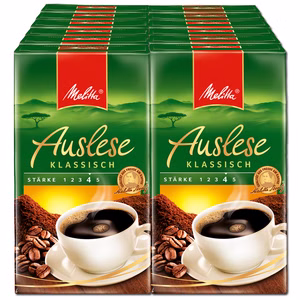 Melitta Auslese Klassisch, Kaffeepulver, 12 Packungen je 500g Bild 1