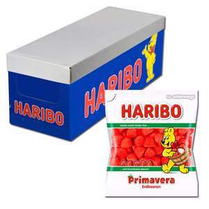 Haribo Primavera Erdbeeren Schaumzucker 16 Beutel je 100g Bild 1