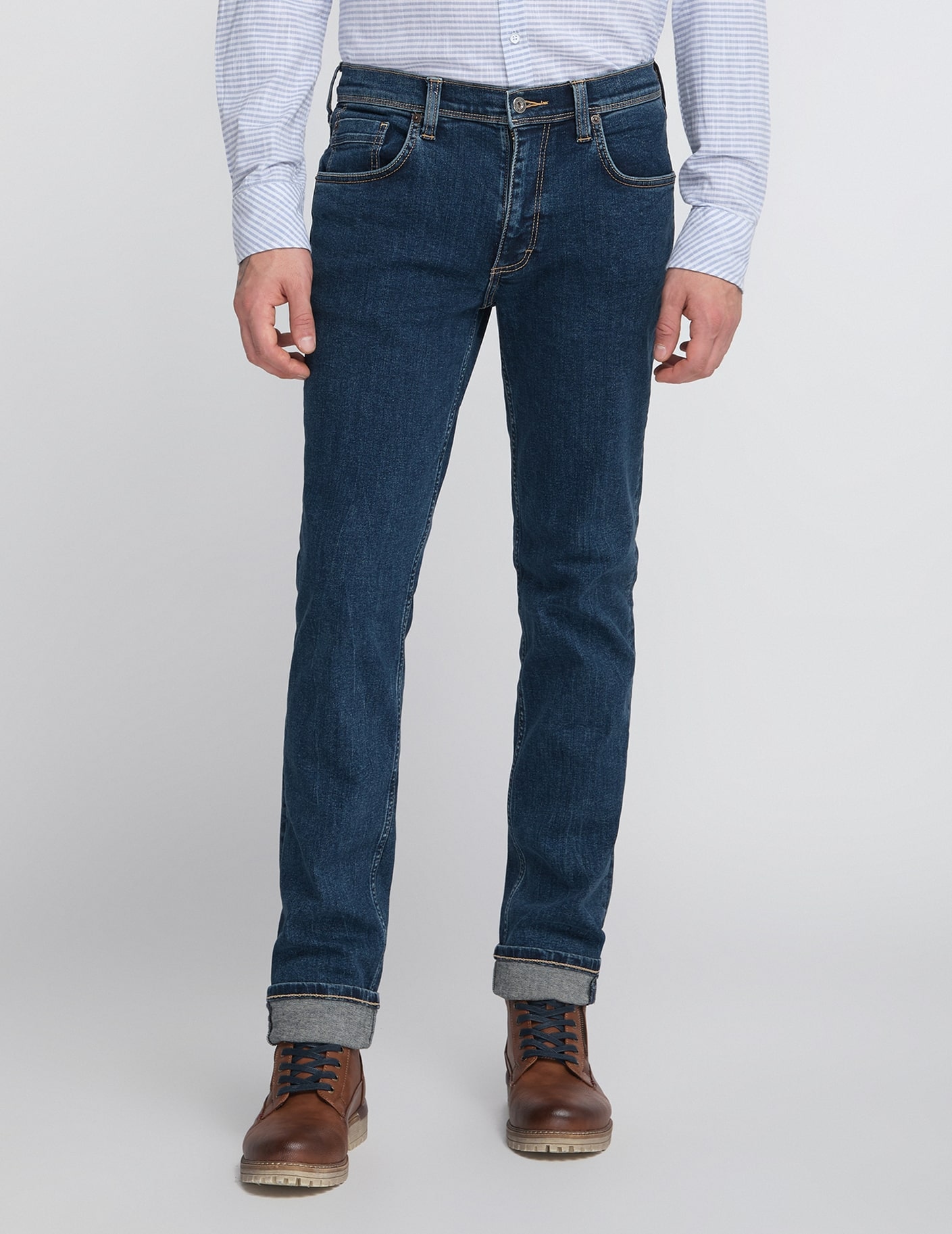 Blue Slim Fit Mustang Men/'s Jeans Washington Dark Denim Blue