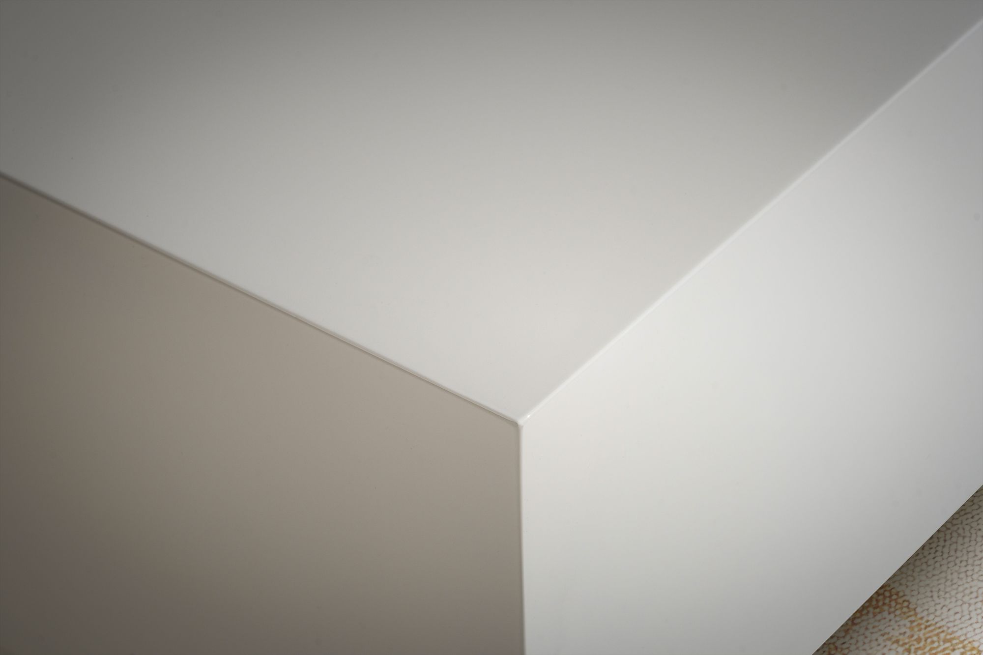 Couchtisch FineBuy Sofatisch MONOBLOC Weiß Hochglanz 60x60 cm Wohnzimmertisch – Ansicht 4