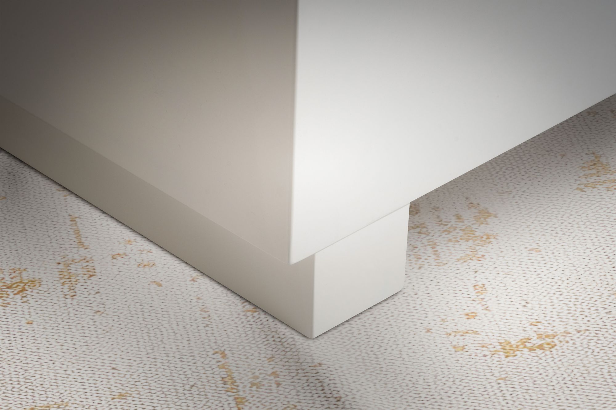 Couchtisch FineBuy Sofatisch MONOBLOC Weiß Hochglanz 60x60 cm Wohnzimmertisch – Ansicht 5
