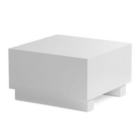 Couchtisch FineBuy Sofatisch MONOBLOC Weiß Hochglanz 60x60 cm Wohnzimmertisch – Ansicht 6
