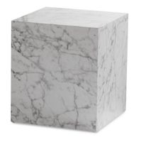 Couchtisch FineBuy Sofatisch MONOBLOC Marmor Optik 40x40x45 cm Wohnzimmertisch – Ansicht 6