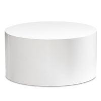 Couchtisch FineBuy Sofatisch MONOBLOC Weiß Hochglanz 60 cm Wohnzimmertisch Rund – Ansicht 6