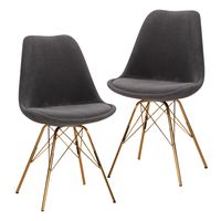 Esszimmerstuhl 2er Set FineBuy Küchenstuhl Cord Cara Stoff Stuhl Skandinavisch – Ansicht 6