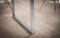 Esszimmertisch FineBuy Esstisch 120 cm Massivholz Küchentisch Baumkante Chrom – Ansicht 5