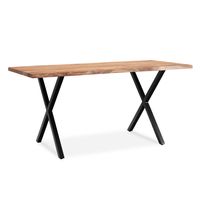 Esstisch FineBuy Esszimmertisch 120 cm Akazie Massivholz Küchentisch Baumkante – Ansicht 6