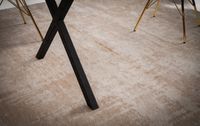 Esstisch FineBuy Esszimmertisch Akazie Massivholz Metall Küchentisch Baumkante – Ansicht 5