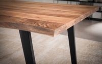 Esstisch FineBuy Esszimmertisch Akazie Massivholz Metall Küchentisch Baumkante – Ansicht 4