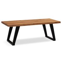 Couchtisch FineBuy Sofatisch 120 cm Baumkante Akazie Massivholz Wohnzimmertisch – Ansicht 6