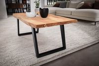 Couchtisch FineBuy Sofatisch 120 cm Baumkante Akazie Massivholz Wohnzimmertisch – Ansicht 4