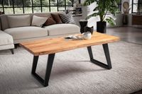 Couchtisch FineBuy Sofatisch 120 cm Baumkante Akazie Massivholz Wohnzimmertisch – Ansicht 2