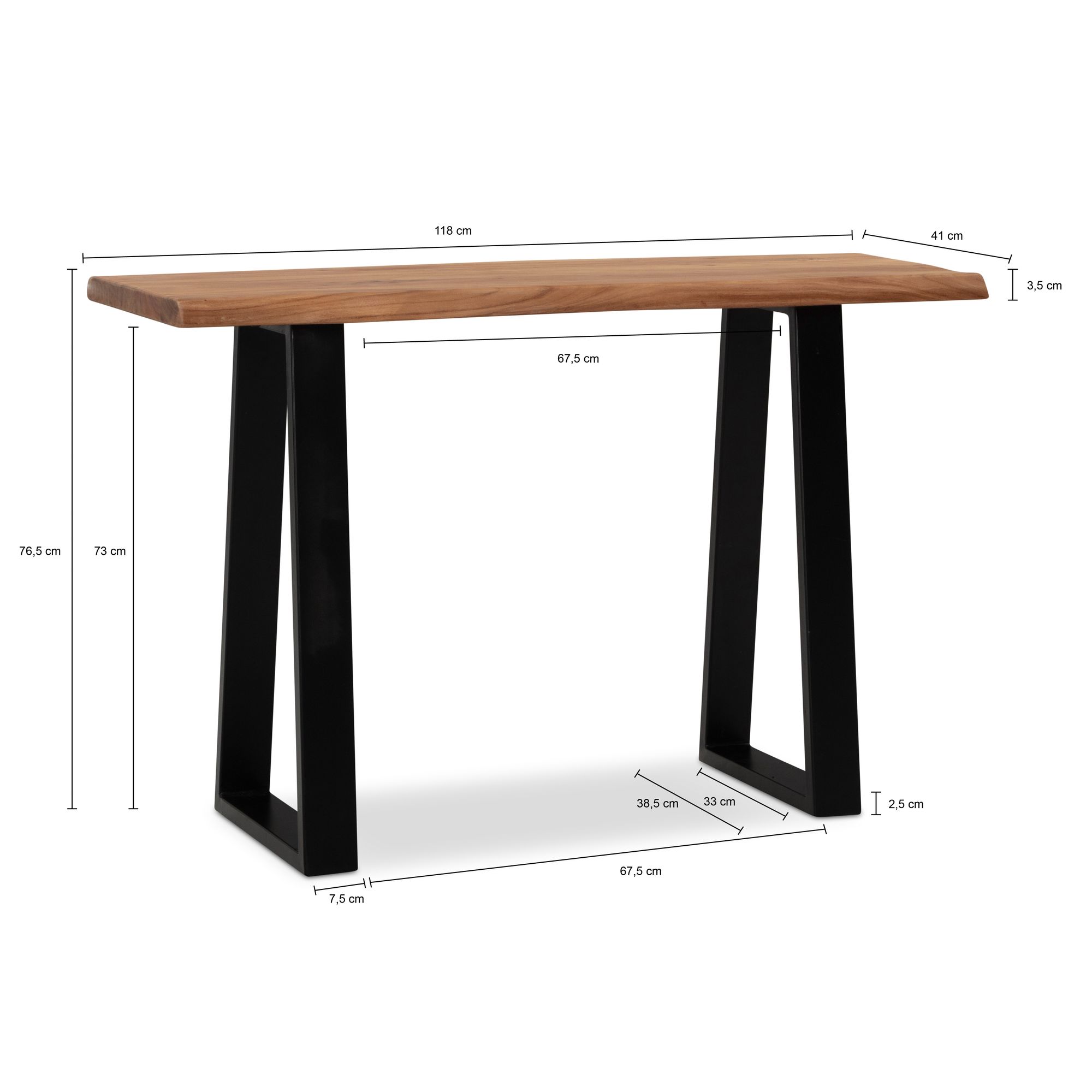 FineBuy Schreibtisch 118x41x76,5 cm Akazie Massivholz / Metall Computertisch Baumkante, Homeoffice Bürotisch Massiv Schmal, Holztisch Laptoptisch Arbeitszimmer | Farbe: Braun FineBuy Schreibtisch 118x41x76,5 cm Akazie Massivholz / Metall Computertisch Baumkante, Homeoffice Bürotisch Massiv Schmal, Holztisch Laptoptisch Arbeitszimmer | Farbe: Braun