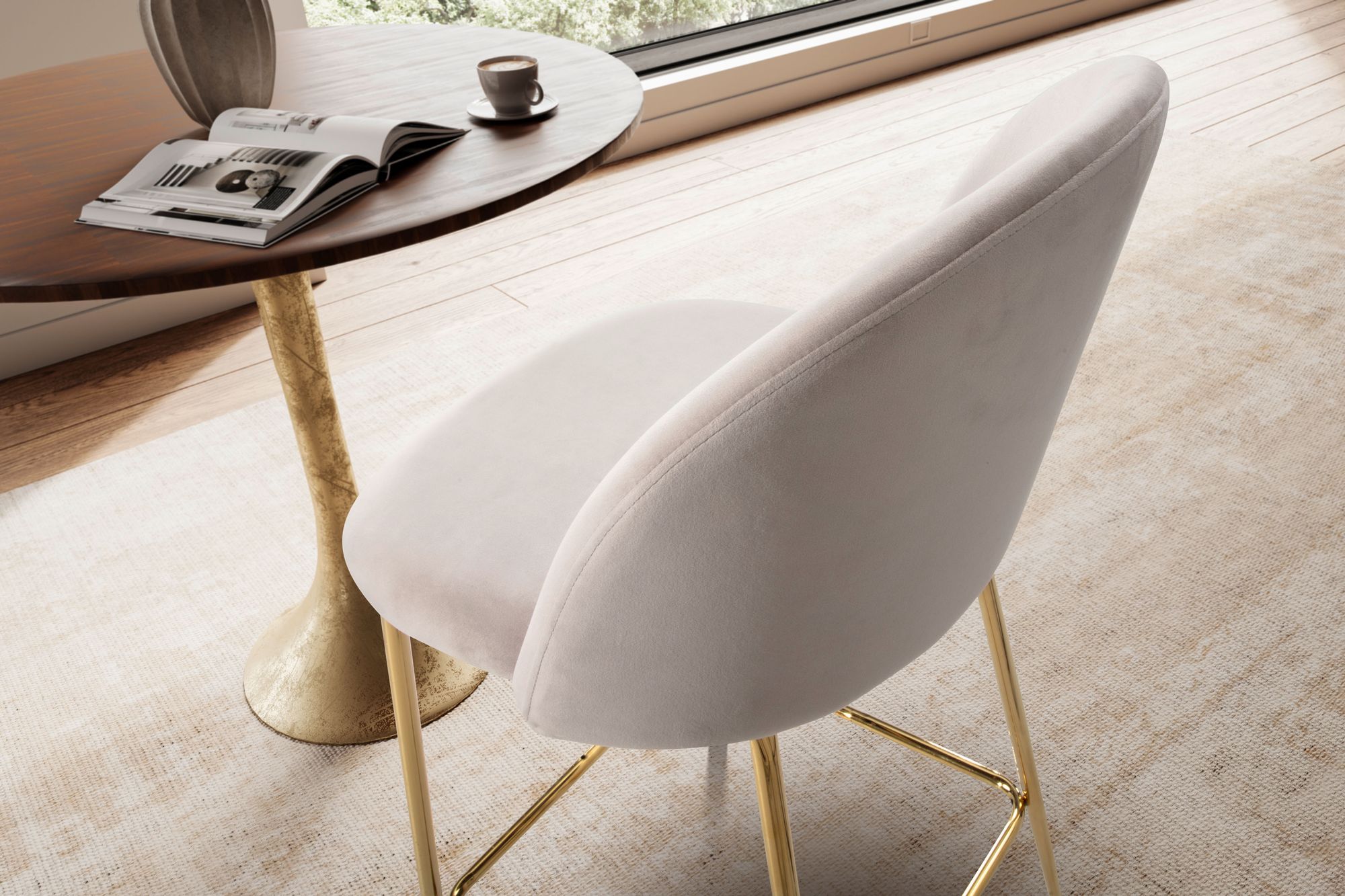 FineBuy 2er Set Barhocker Samt Hocker mit Lehne & goldenen Beinen, Küchenhocker Skandinavisch Stoff / Metall 110 kg, Design Barstuhl Tresenhocker, Bistrohocker Gepolstert | Farbe: Schwarz FineBuy 2er Set Barhocker Samt Hocker mit Lehne & goldenen Beinen, Küchenhocker Skandinavisch Stoff / Metall 110 kg, Design Barstuhl Tresenhocker, Bistrohocker Gepolstert | Farbe: Schwarz