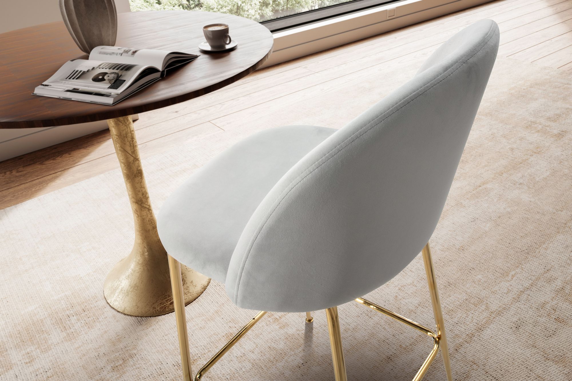 FineBuy 2er Set Barhocker Samt Hocker mit Lehne & goldenen Beinen, Küchenhocker Skandinavisch Stoff / Metall 110 kg, Design Barstuhl Tresenhocker, Bistrohocker Gepolstert | Farbe: Schwarz FineBuy 2er Set Barhocker Samt Hocker mit Lehne & goldenen Beinen, Küchenhocker Skandinavisch Stoff / Metall 110 kg, Design Barstuhl Tresenhocker, Bistrohocker Gepolstert | Farbe: Schwarz