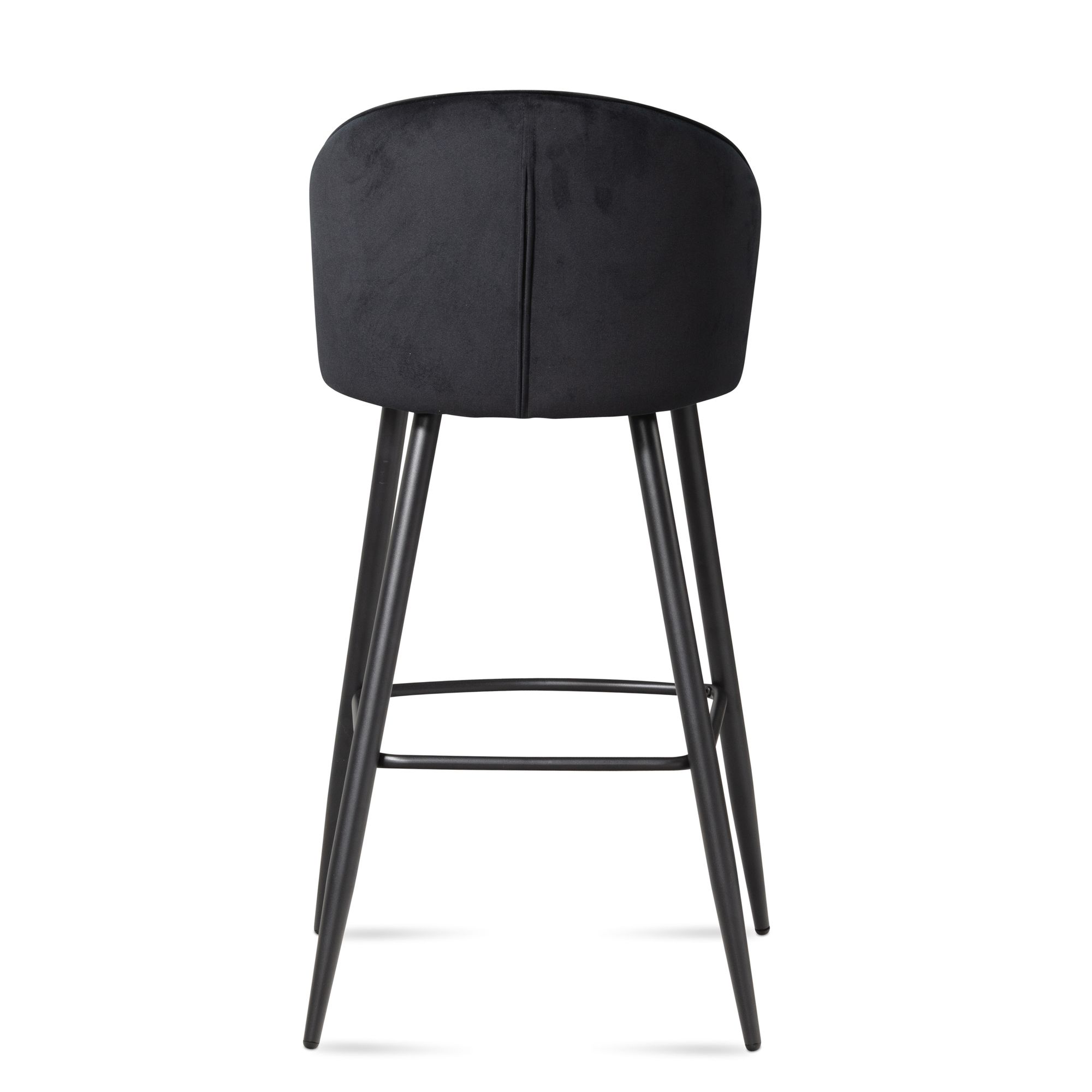FineBuy 2er Set Barhocker Samt Hocker mit Lehne, Küchenhocker Skandinavisch Stoff / Metall 110 kg, Design Barstuhl Tresenhocker, Bistrohocker Gepolstert | Farbe: Grau