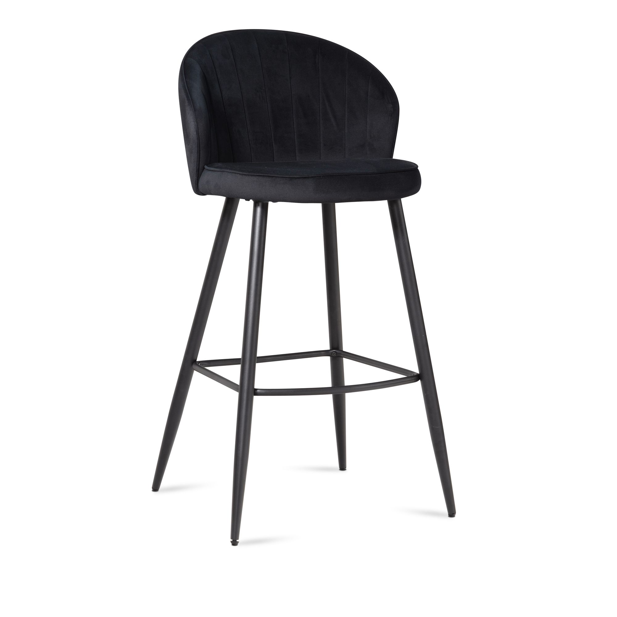 FineBuy 2er Set Barhocker Samt Hocker mit Lehne, Küchenhocker Skandinavisch Stoff / Metall 110 kg, Design Barstuhl Tresenhocker, Bistrohocker Gepolstert | Farbe: Grau