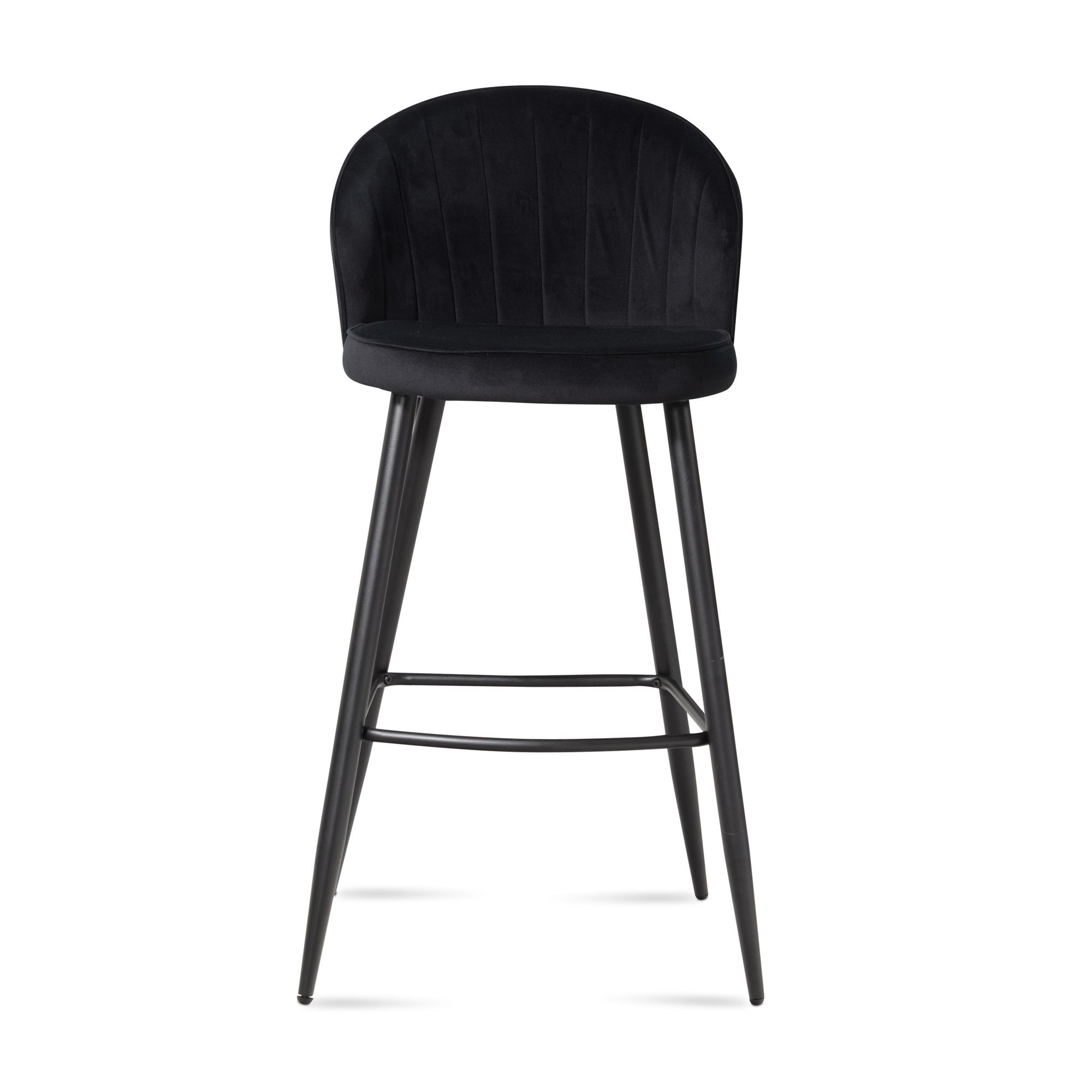 FineBuy 2er Set Barhocker Samt Hocker mit Lehne, Küchenhocker Skandinavisch Stoff / Metall 110 kg, Design Barstuhl Tresenhocker, Bistrohocker Gepolstert | Farbe: Grau