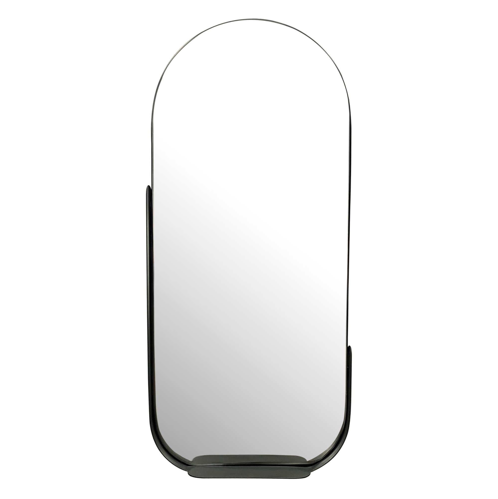 Wandspiegel FineBuy Flurspiegel Oval Metall 114 cm Spiegel Hängespiegel Modern – Ansicht 1
