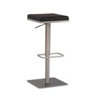 Barhocker FineBuy Tresenhocker Schwarz Kunstleder Edelstahl Barstuhl Modern – Ansicht 6