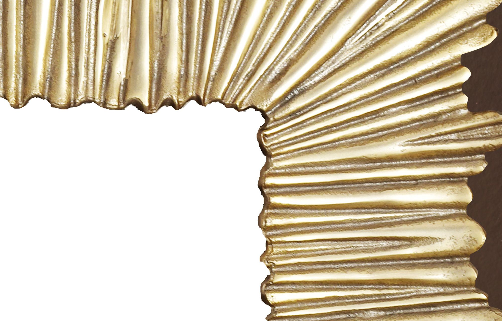 FineBuy Wandspiegel 75x75 cm Metall Design Hängespiegel Gold, Aluminium Dekospiegel Quadratisch mit Rahmen, Spiegel Wand Groß, Flurspiegel Garderobenspiegel Modern | Farbe: Gold