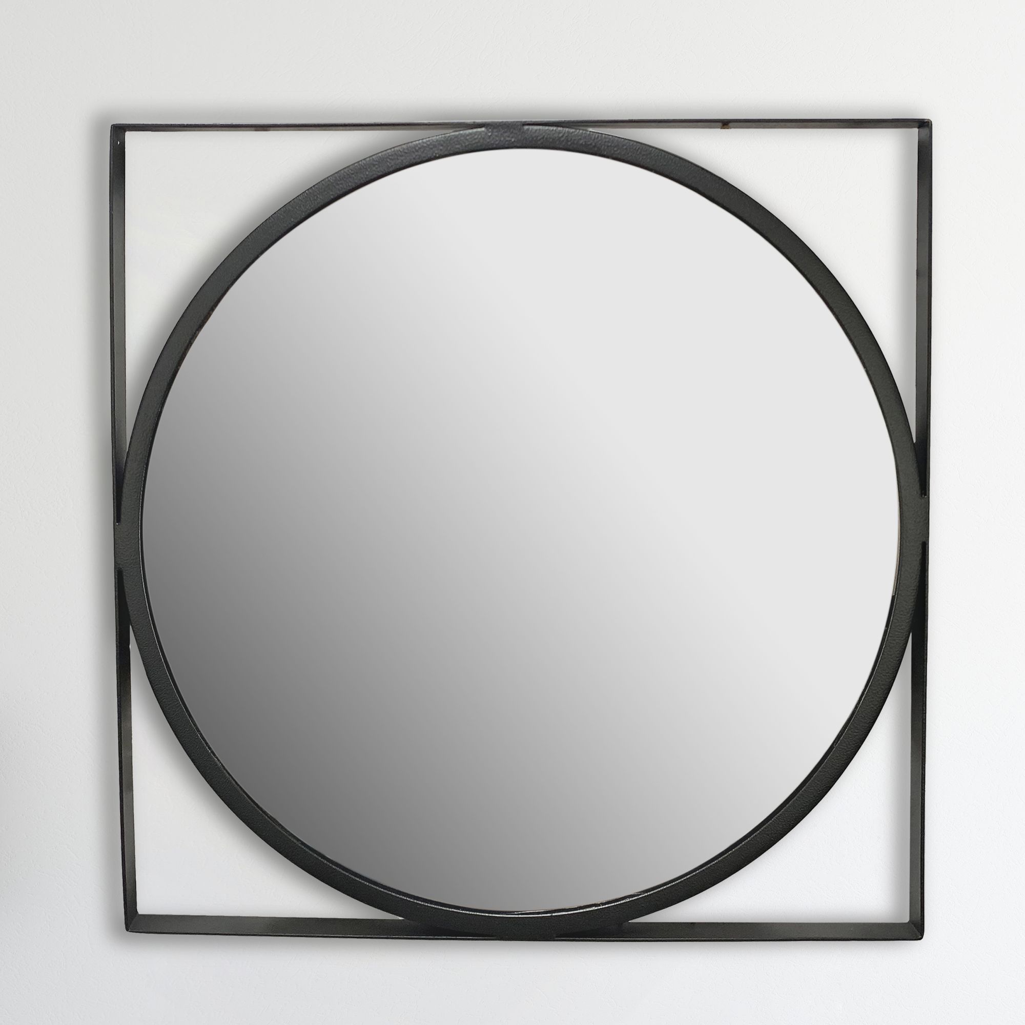 Wandspiegel FineBuy Flurspiegel Rund Metall 54x54 cm Spiegel Hängespiegel – Ansicht 1