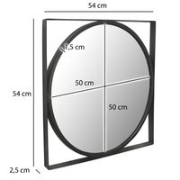 Wandspiegel FineBuy Flurspiegel Rund Metall 54x54 cm Spiegel Hängespiegel – Ansicht 3