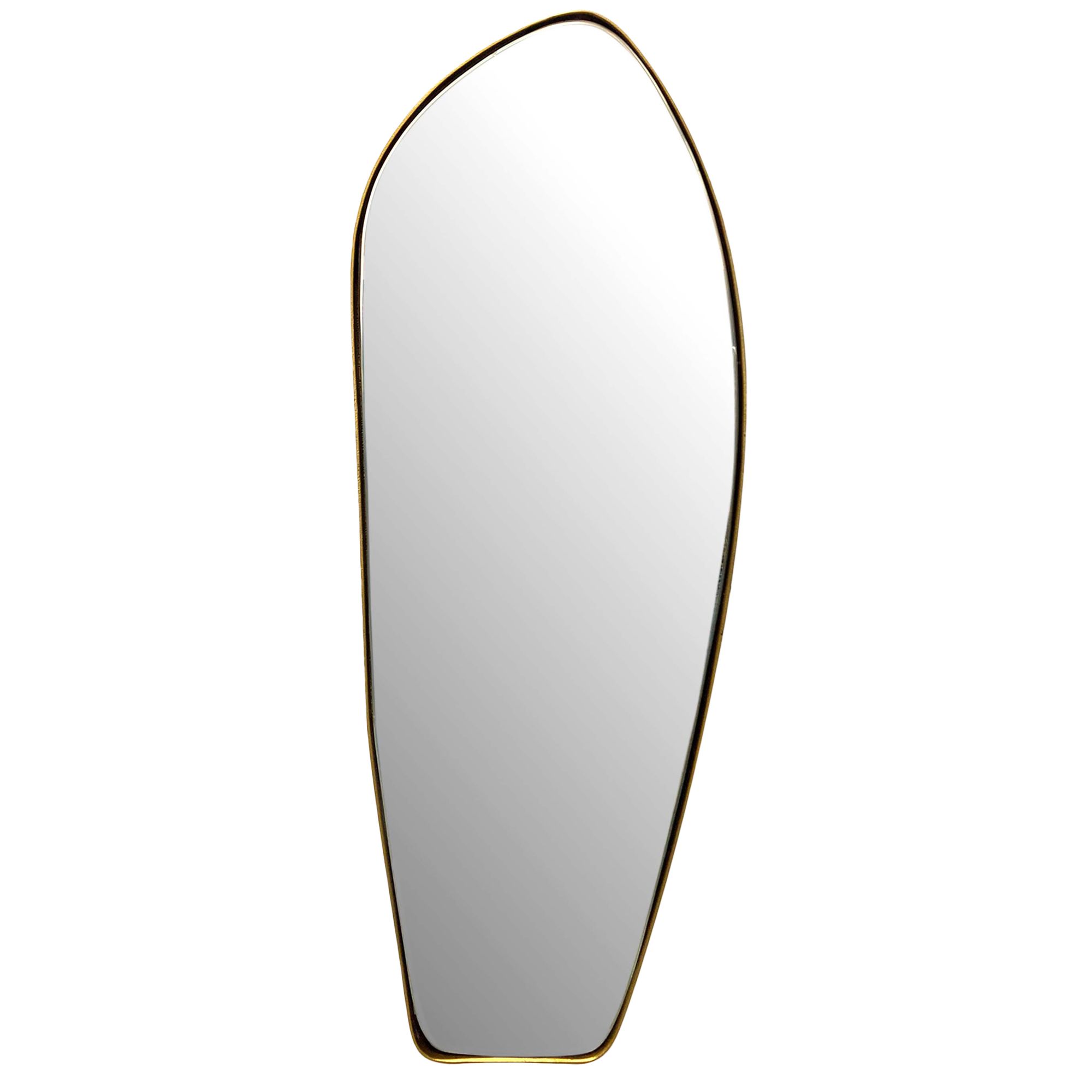 Finebuy Design Wandspiegel organische Form 90 cm moderner unregelmäßiger rahmenloser Spiegel asymmetrisch gold, Badezimmer, Schlafzimmer, Eingangsbereich, Flur | Farbe: Gold