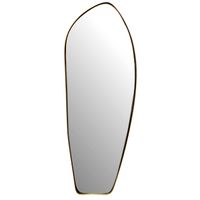 Design Wandspiegel organische Form 90 cm moderner Spiegel asymmetrisch gold – Ansicht 6