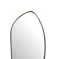 Design Wandspiegel organische Form 90 cm moderner Spiegel asymmetrisch gold – Ansicht 4