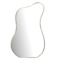 Design Wandspiegel organische Form 100 cm moderner Spiegel asymmetrisch gold – Ansicht 6