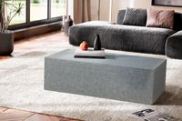 Couchtisch FineBuy Wohnzimmertisch MONOBLOC Beton Optik Grau Sofatisch Modern – Ansicht 2