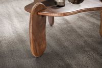 Couchtisch Mango Massivholz Ø78cm Design Wohnzimmertisch in organischer Form – Ansicht 4