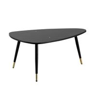 Couchtisch FineBuy Sofatisch Marmor Optik 90 cm Wohnzimmertisch Tisch Dreibein – Ansicht 6