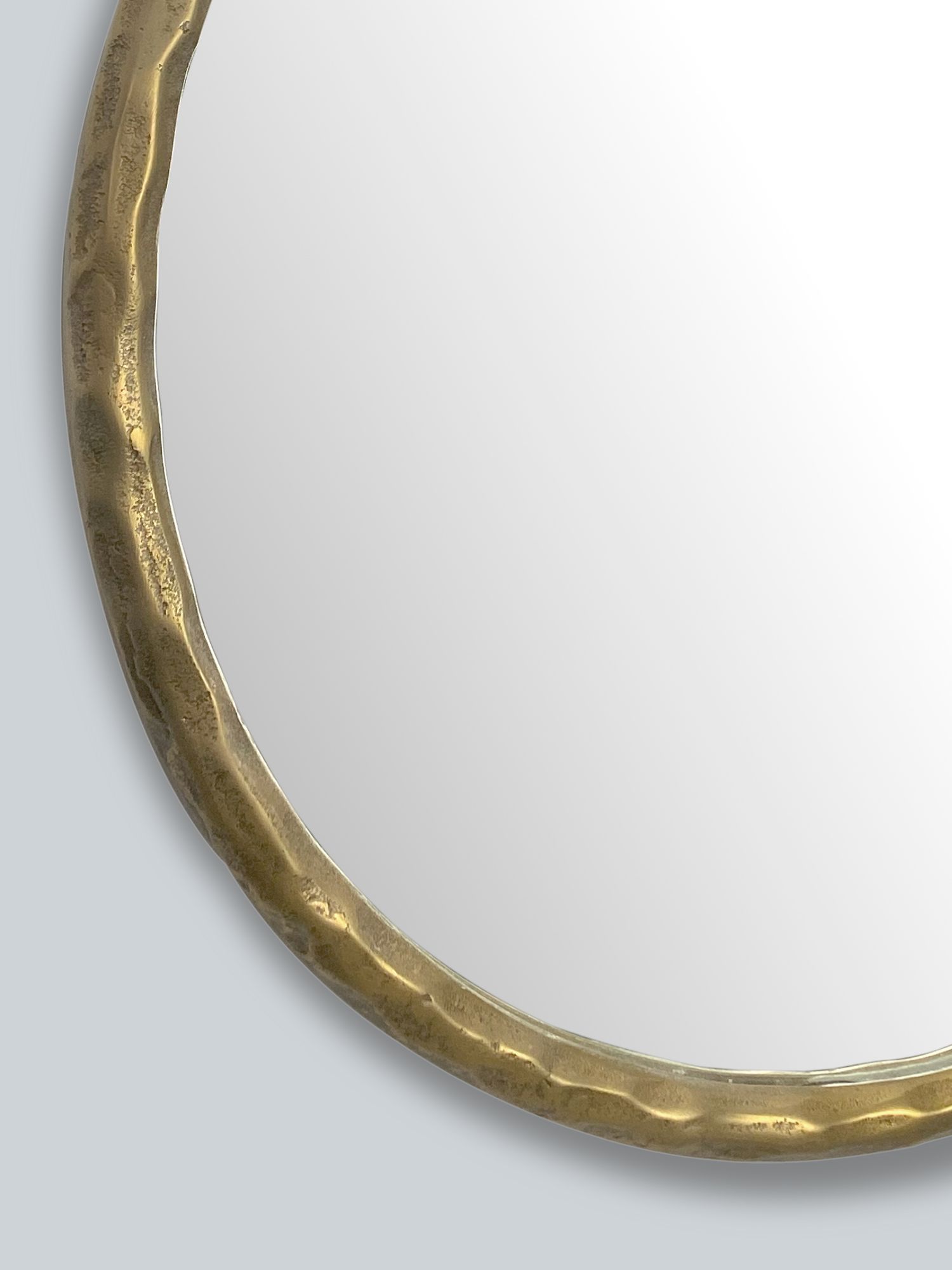 FineBuy Wandspiegel 60 cm Metall Design Hängespiegel Gold, Dekospiegel Rund mit Rahmen, Spiegel Wand Groß, Flurspiegel Garderobenspiegel Modern | Farbe: Gold