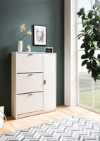Schuhschrank FineBuy Schuhkipper Garderobe Weiß Schuhkommode Flurschrank Modern – Ansicht 2