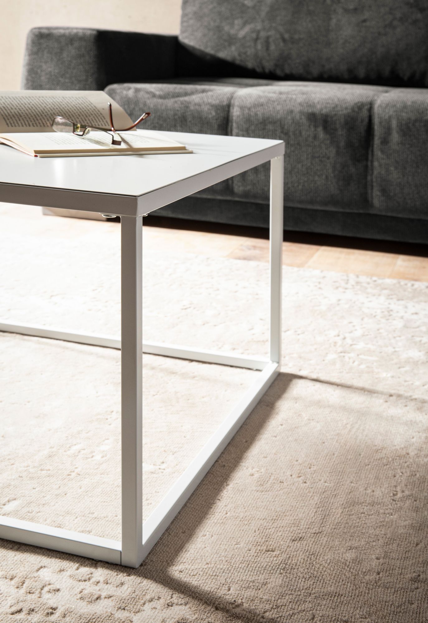 FineBuy Couchtisch 60x60x40 cm Metall Wohnzimmertisch Industrial Weiß, Sofatisch Quadratisch, Loungetisch Kaffeetisch Stahl, Beistelltisch Quadratisch | Farbe: Weiß FineBuy Couchtisch 60x60x40 cm Metall Wohnzimmertisch Industrial Weiß, Sofatisch Quadratisch, Loungetisch Kaffeetisch Stahl, Beistelltisch Quadratisch | Farbe: Weiß