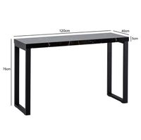 Konsolentisch FineBuy Anrichte 120cm Marmor Optik Flurtisch Schwarz Schreibtisch – Ansicht 3
