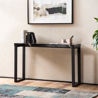 Konsolentisch FineBuy Anrichte 120cm Marmor Optik Flurtisch Schwarz Schreibtisch – Ansicht 1