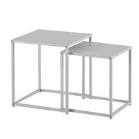 Beistelltisch FineBuy Satztisch Metall 2 teilig Couchtisch Tisch Set Weiß – Ansicht 6
