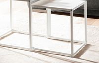 Beistelltisch FineBuy Satztisch Metall 2 teilig Couchtisch Tisch Set Weiß – Ansicht 5