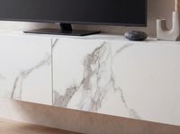 TV Schrank FineBuy Hängend 120 cm Lowboard Marmor-Optik TV-Kommode Klapptür – Ansicht 4